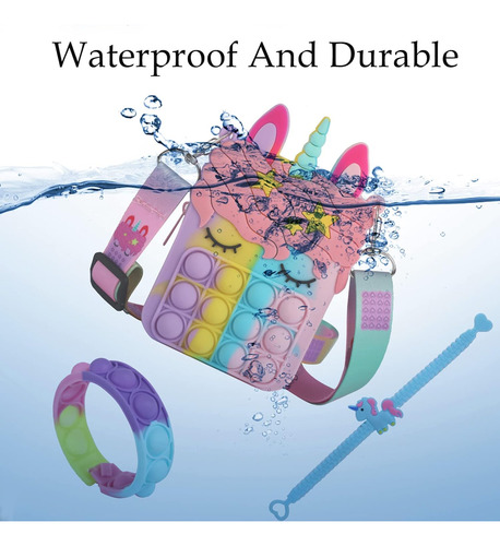 Fidget Purse, Pop Fidget Push It Bubble Popper Unicorn Bag C