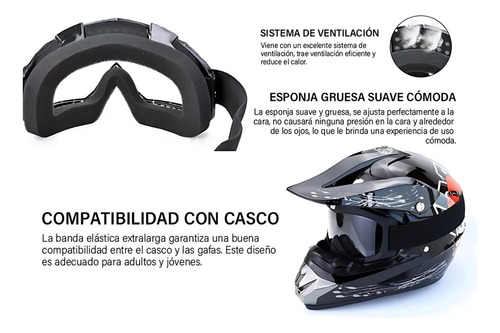 A Motocross Gafas De Esquí Tacticos Anti Niebla 1 Pieza