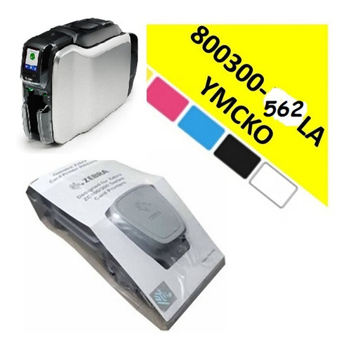 Cinta Impresora Pvc Zebra Zc300/zc100  Color Con Holograma