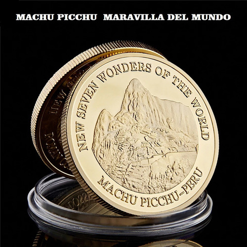 Moneda Machu Picchu De 40 Mm. Maravilla Del Mundo Moderno