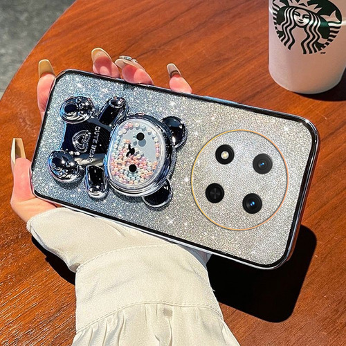 Funda Para Honor Magic 7 Lite 5g Oso Cuentas Polvo Flash