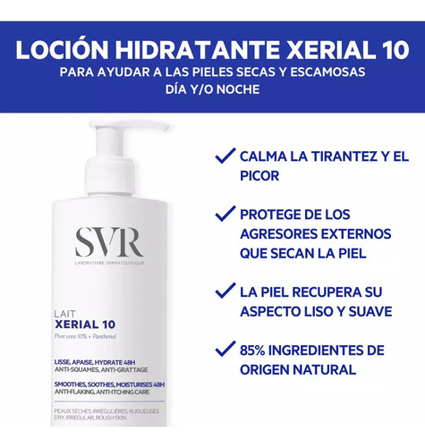 Svr Leche Corporal Xerial 10 Lait 400ml