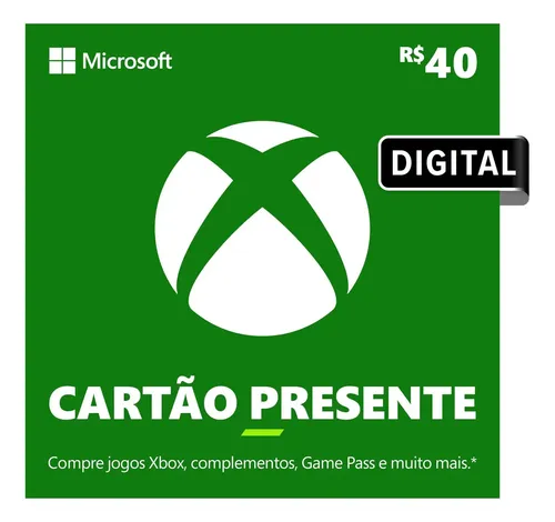 Xbox Cartao Presente Brl 40 Gift Card Digital
