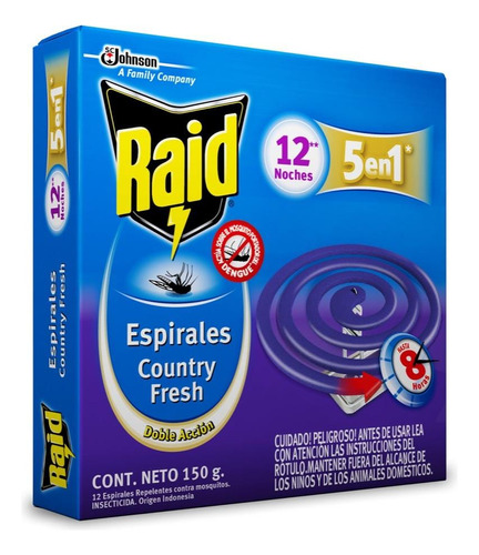 Caja Raid Espirales Perfumados