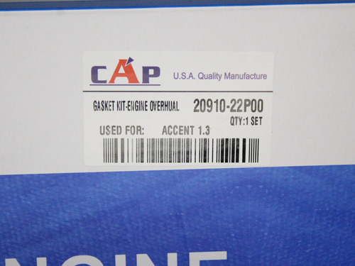 Imagen 2 de 5 de Kit Empacadura Hyundai Getz Brisa Accent 1.3