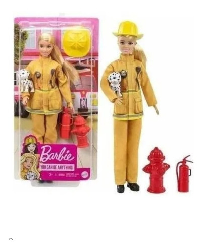 Barbie Muñeca Bombera Bombero.
