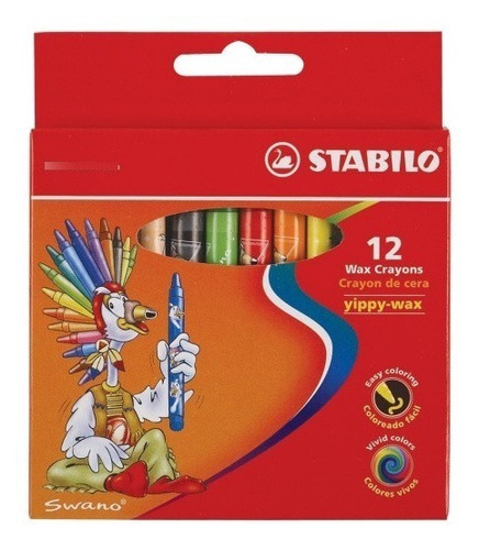 Crayones X12 Para Niños Stabilo Swano Yippy-wax Cod5301