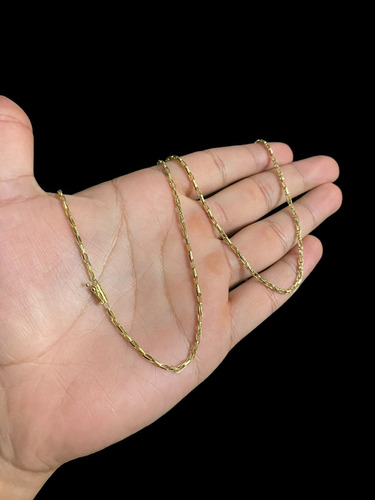 Cordão De Ouro Maciço Corda Dupla Alongada 5.5 Gramas