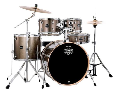 Bateria Acústica Mapex Venus Series Copper Metallic Ve5294ft Cor Marrom