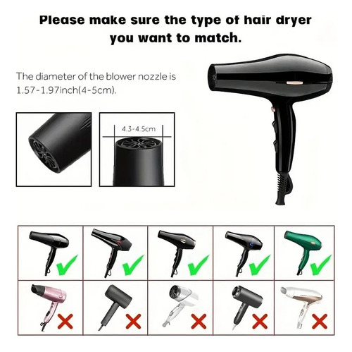 Difusor De Secador De Pelo Portátil Plegable