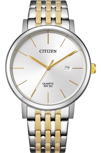 Citizen Quartz Silver Dial Bi5074-56a Color de la correa Plata Y Oro Color del bisel Plata Y Oro Color del fondo Plateado