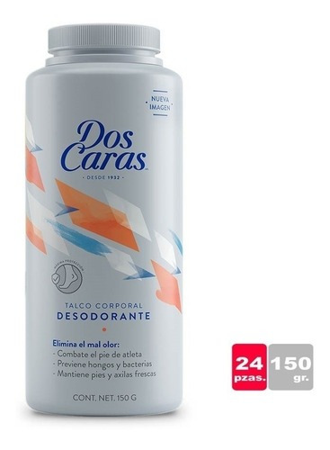 Caja Talco dos Caras Desodorante 150g / 24 Pza