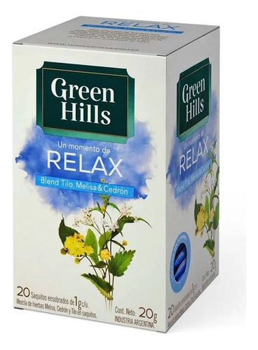 Te En Saquitos Green Hills Blend Relax X 20 Saquitos