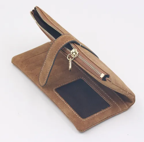 , Monedero Cartera Larga Dama Mujer Piel Nubuck Original