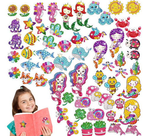 60 Pieces Children's Day Paint Diamond Stickers