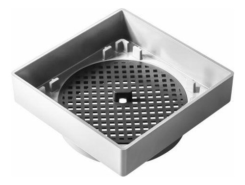 Kit 02 - Ralo Oculto Invisível 10x10 Cm Com Tela (branco)