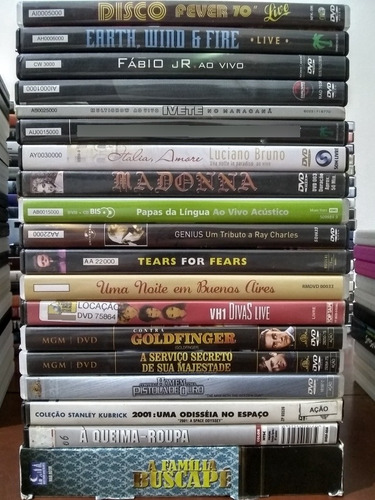 Lote 110 Dvds Originais Filmes Documentários Show Veja Fotos (Usado)