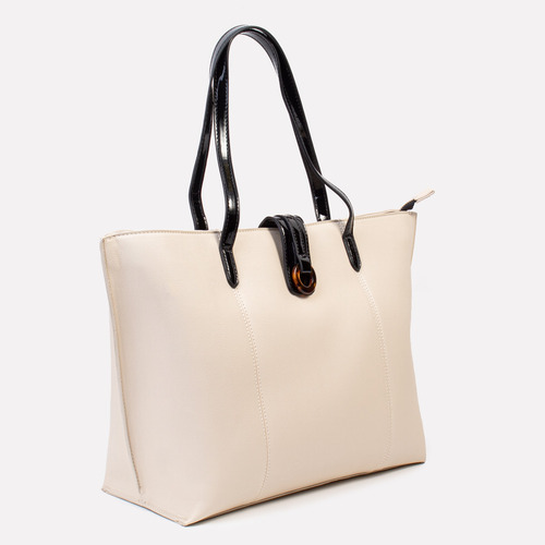 Cartera Shopper Herraje De Carey En Solapa Isadora