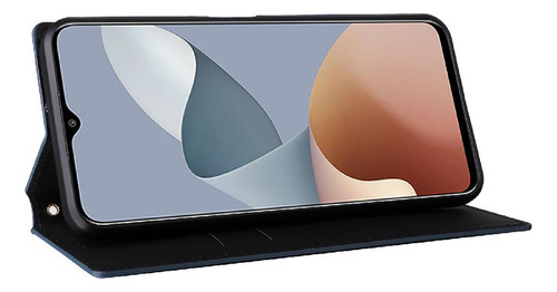 Funda Para Zte Axon 50 Lite Pu Cuero Cierre Magnético 3d