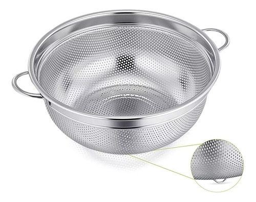 Colador De Acero Con Orejas Grande Acero Inoxidable, 2pcs