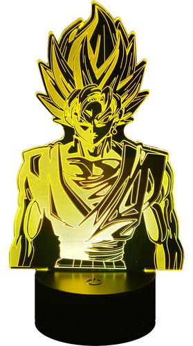 Lampara Led Goku 7 Colores Led En Uno Dragon Ball Z