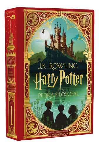 HARRY POTTER E A PEDRA FILOSOFAL (Ilustrado por MinaLima), de Rowling, J. K.. Editora Rocco Ltda, capa dura em português, 2020
