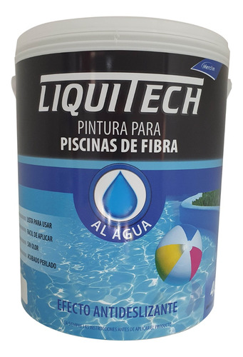 Pintura Para Piscinas Fibra -  Liquitech 4 Litros