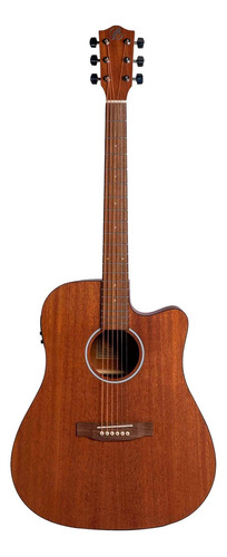 Guitarra Electroacústica Bamboo Con Funda Ga-41-mahogany-q Color Marrón