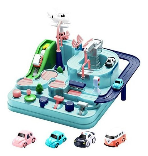 Sets De Juego De Vehículo Sakiyrmai Kids Race Track Car Adve