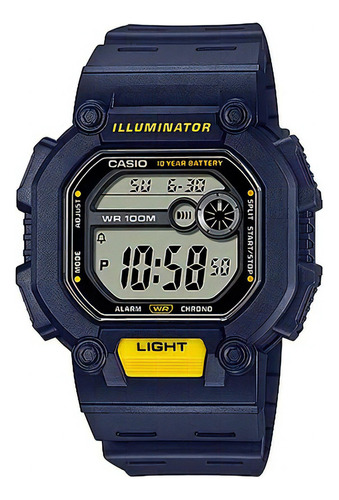 Relógio Masculino Casio Digital W-737h-2avdf-sc Azul