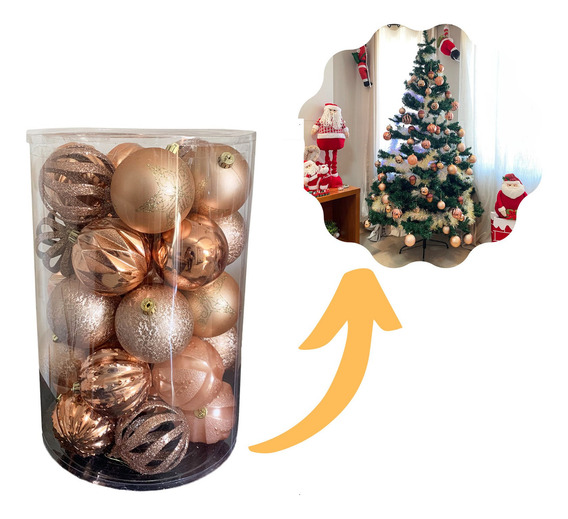Bolas De Natal Rose | MercadoLivre 📦 Bolas De Natal Rose | MercadoLivre 📦