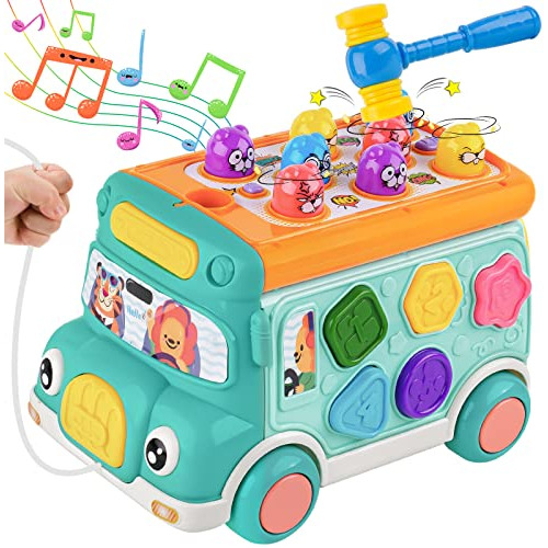Nitoy Pull Bus Toy With Lights  Sound, Musical 498LG