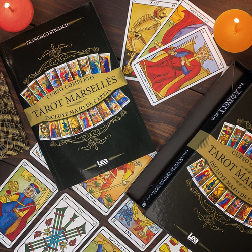 Imagen 3 de 4 de Tarot Marsellés: Caja Con Libro Y Mazo De Cartas - Francisco
