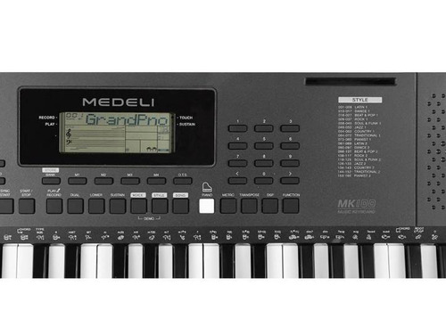 Imagen 3 de 6 de Teclado Electrónico Medeli Mk100 61 Teclas Usb Midi