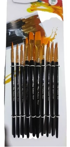 Kit De Pinceles Para Óleo Acrílico Pintura Arte X10 Und