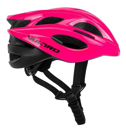 Capacete De Ciclismo Bike Venom Rosa Fluor - Vultro G Tamanho 58-62cm