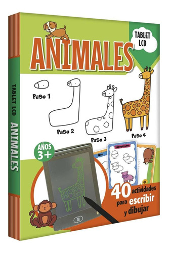 Libro Animales Tablet Lcd Para Escribir Y Dibujar