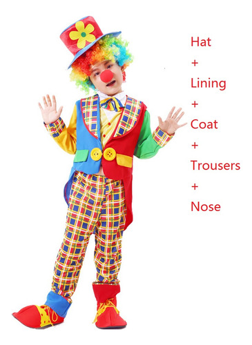 Funny Clown Clothes Set Kids Performance Clothes