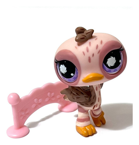 Littlest Pet Shop # 516 Avestruz C/ Cerca Deportiva Lps 2007