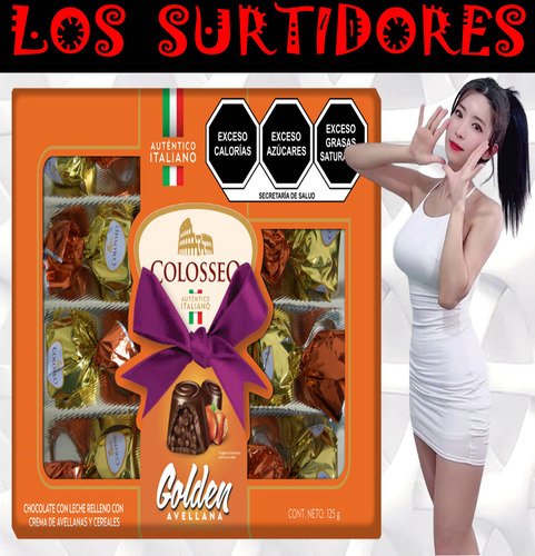 Coloseeo Chocolates Con Leche Golden Avellana 125g
