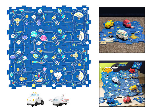 Juego De Pista De Rompecabezas Modelo Espacial 16 Piezas.