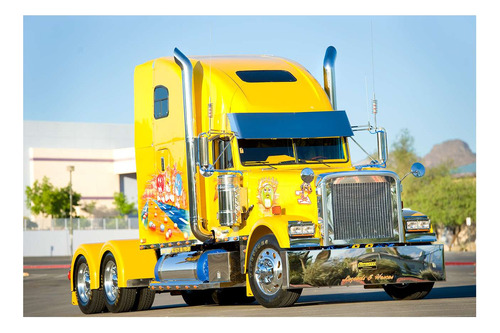 Vinilo 50x75cm Camion Amarillo Tuneado Tunning Truck