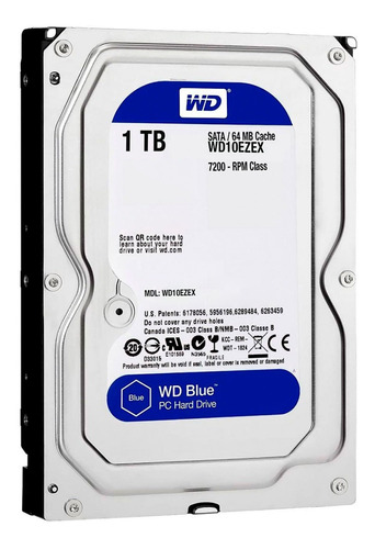 Disco Duro 1tb Pc Wd Blue 3.5  Sata3 Wd10ezex ( Open Box )