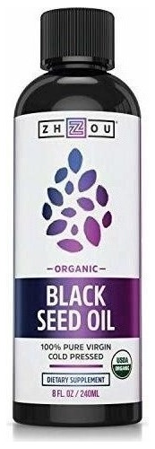 Zhou Aceite De Semilla Negra Organico Omega 3 6 9 240 Ml