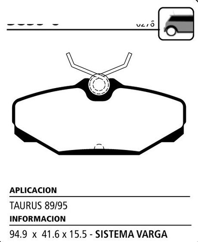 Juego Pastillas De Freno Traseras Litton Mercury Sable