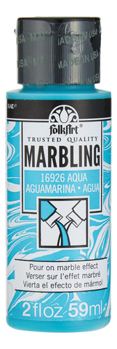 Folkart Pintura Marmol 2 Oz Aguamarina