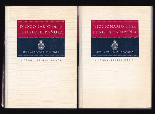 Diccionario De La Lengua Española Rae 2 Tomos Usados 2004