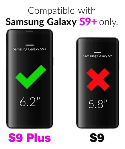 Funda Suave Silicona Tpu Uso Rudo Para Galaxy S9 Plus+mica Negro Samsung Galaxy S9+/s9 Plus