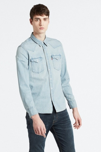 Camisa De Jean Levis Hombre Classic Western Shirt  Azul