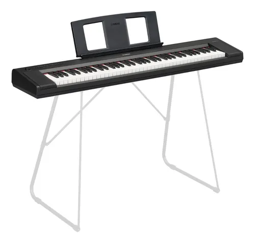 Piano digital Piaggero Black Np 35b 76 teclas Fuente C Yamaha 100-240V
